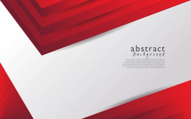Kırmızı beyaz modern soyut arkaplan tasarımı
