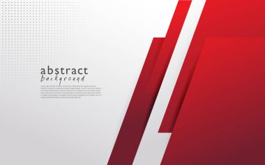 Kırmızı beyaz modern soyut arkaplan tasarımı