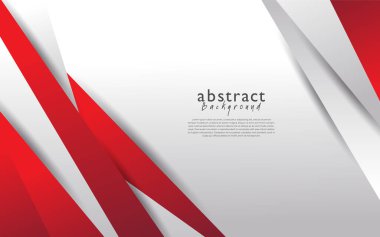 Kırmızı beyaz modern soyut arkaplan tasarımı