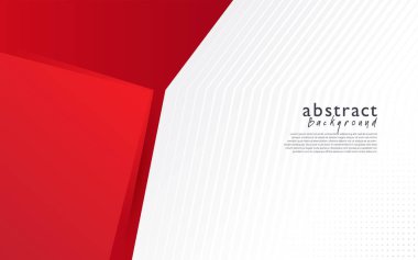 Kırmızı beyaz modern soyut arkaplan tasarımı