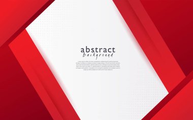 Kırmızı beyaz modern soyut arkaplan tasarımı