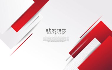Kırmızı beyaz modern soyut arkaplan tasarımı