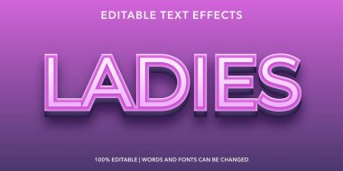 3D editable text effect