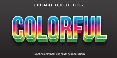 3D editable text effect