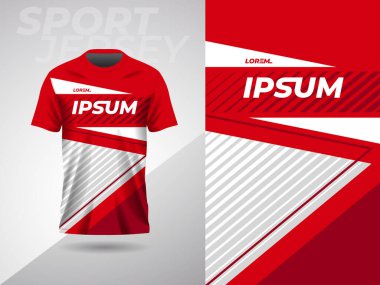 red abstract sports jersey football soccer racing gaming motocross cycling running