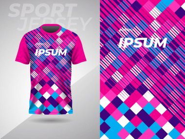 blue pink abstract sports jersey football soccer racing gaming motocross cycling running