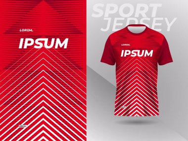 red abstract shirt sports jersey design for football soccer racing gaming cycling running