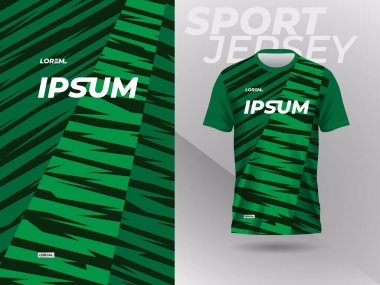 Spor kıyafetleri için yeşil spor forması tasarım şablonu
