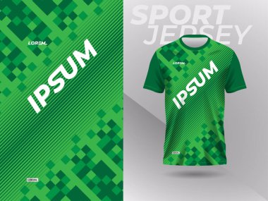 Spor kıyafetleri için yeşil spor forması tasarım şablonu
