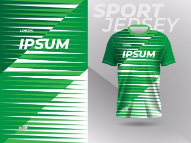 Spor kıyafetleri için yeşil spor forması tasarım şablonu