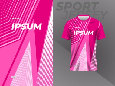 Futbol, yarış, oyun, motokros, bisiklet, koşu için pembe spor forması tasarımı