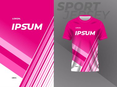 Futbol, yarış, oyun, motokros, bisiklet, koşu için pembe spor forması tasarımı
