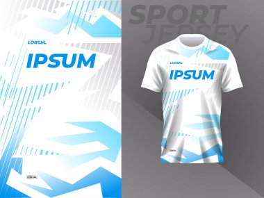 Spor gömleği modelleme şablonu tasarımı için mavi forma