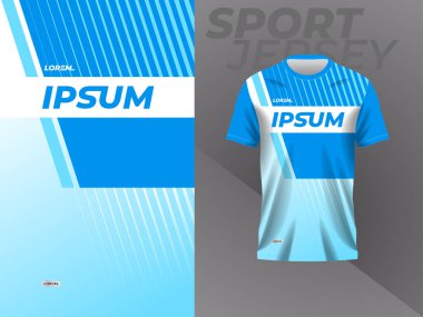 Spor gömleği modelleme şablonu tasarımı için mavi forma