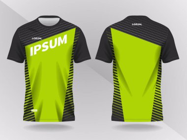 soyut yeşil ve siyah arkaplan ve spor forması tasarımı için desen