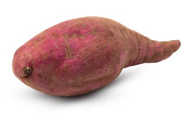 Beyaz arka planda izole edilmiş tatlı patates. kırpma yolu ile