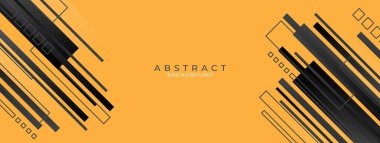 Modern sarı pankart arka planı. Vektör soyut grafik tasarım pankart şablonu.
