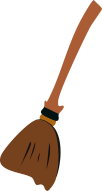 Basit, kahverengi, ahşap saplı bir süpürge sapı..