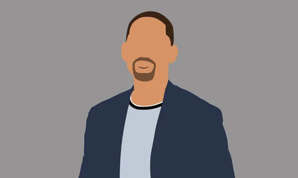 Afrikalı Amerikalı aktör. Minimalist tasarım