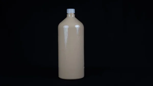 Kotak Sampo Latar Belakang Hitam Botol Kimia — Stok Foto