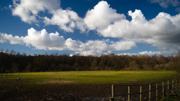 harika doğa ve bulutlu gökyüzü manzarası.