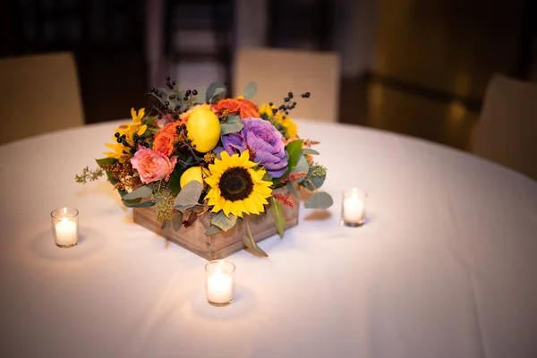 Wedding Decoration Restaurant — Stock Photo, Image
