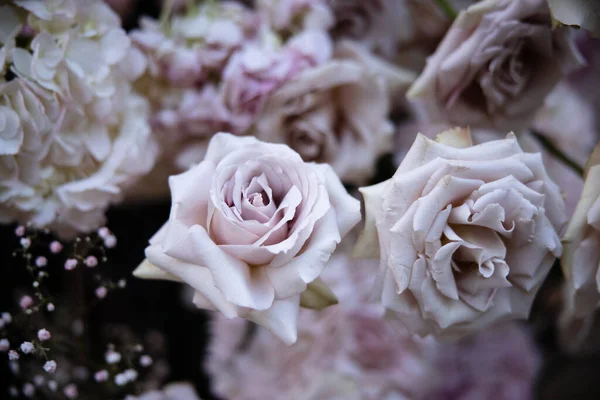 Różowy Bukiet Róż Ślub — Zdjęcie stockowe