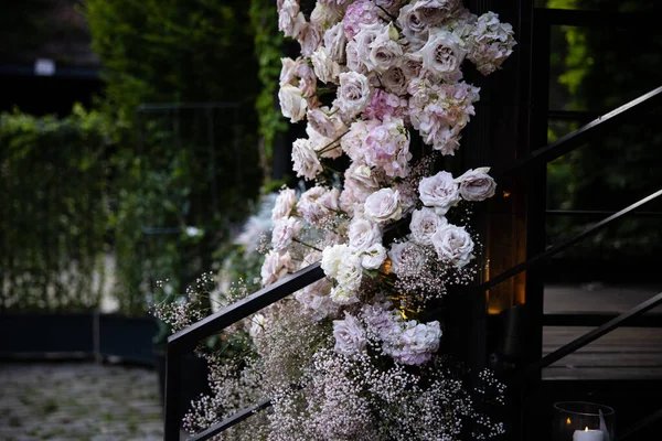 Lindo Buquê Casamento Com Flores — Fotografia de Stock