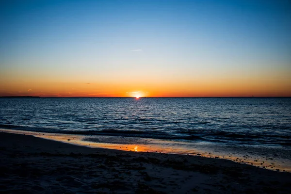 Захід Сонця Балтійському Морі — стокове фото