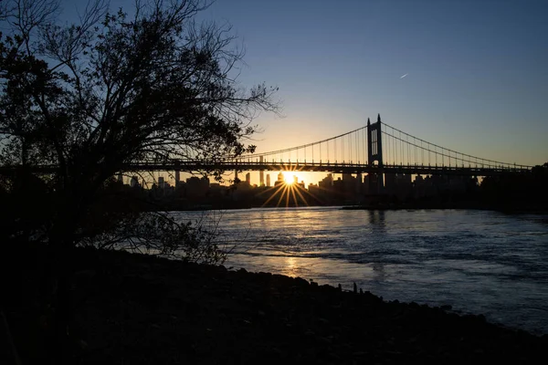 Bridge Astroria Königinnen Blick Manhattan — Stockfoto