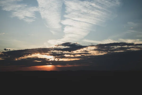 stock image beautiful sunset sky with clouds 