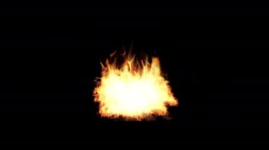Yanan Kamp Ateşi Video Efektleri Siyah Arkaplan Filmi Sinematik 4K