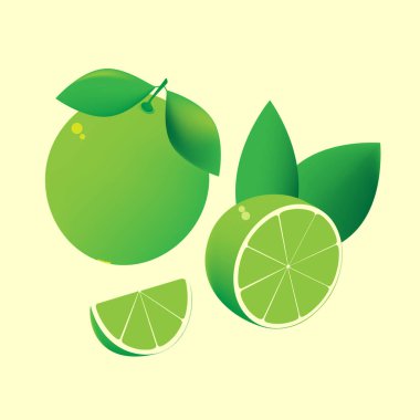 An orange with a slice, cut in half and a green leaf. Juicy citrus fruits.