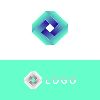 Marka, ürün, şirket ve iş için uygun bir logonun vektör illüstrasyonu