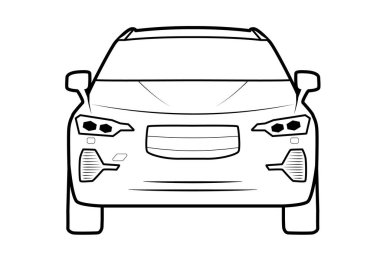 Büyük bir SUV 'nin taslağı.