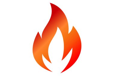 Ateş vektör rozeti simgesi