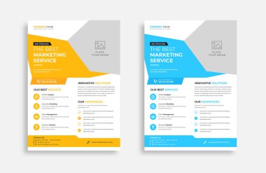 Yaratıcı kurumsal trend profesyonel pazarlama ajansı çekici iş afişleri için basit broşür tasarımı, ticari asgari soyut reklam şablonu.