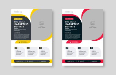 Yaratıcı kurumsal trend profesyonel pazarlama ajansı çekici iş afişleri için basit broşür tasarımı, ticari asgari soyut reklam şablonu.