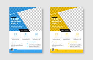 Yaratıcı kurumsal trend profesyonel pazarlama ajansı çekici iş afişleri için basit broşür tasarımı, ticari asgari soyut reklam şablonu.