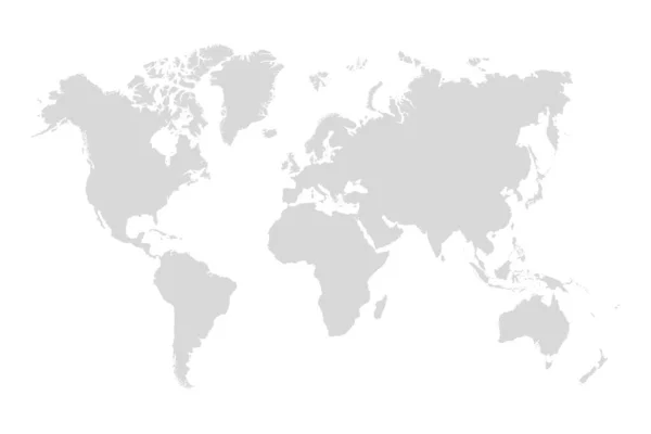 Grå Världen Karta Vektor Illustration Royaltyfria Stockvektorer