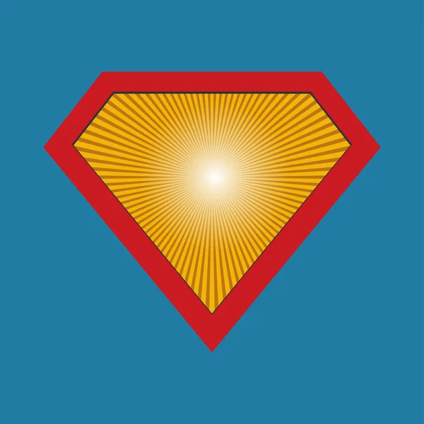 Plantilla Logotipo Superhéroe Sobre Fondo Azul — Vector de stock