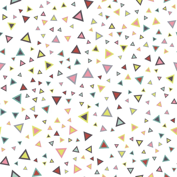 Modèle Sans Couture Avec Des Triangles Couleur Sur Fond Blanc — Image vectorielle