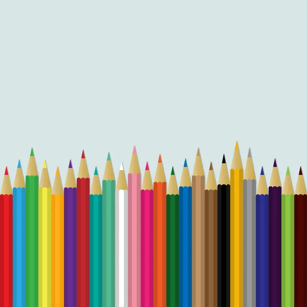 Farbige Pensils Isoliert Vektorillustration — Stockvektor