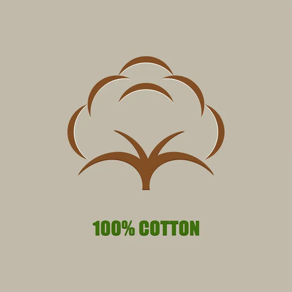 Organic Cotton Icon Vector Illustration — Stock Vector
