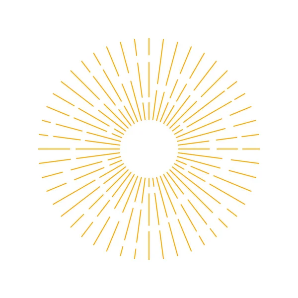 Солнечные Лучи Световые Лучи Линейного Рисунка Белом Фоне Векторная Иллюстрация — стоковый вектор