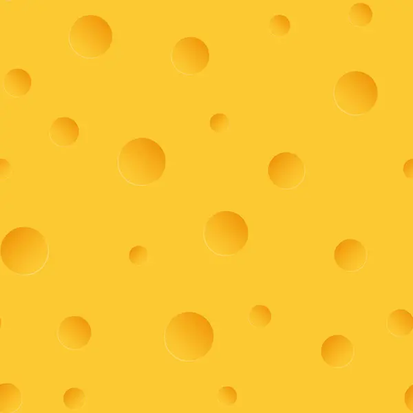 穴が付いているチーズシームレスなパターン ベクトルイラスト — ストックベクタ