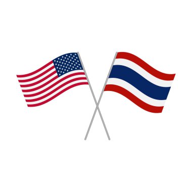ABD ve Tayland ulusal bayrakları