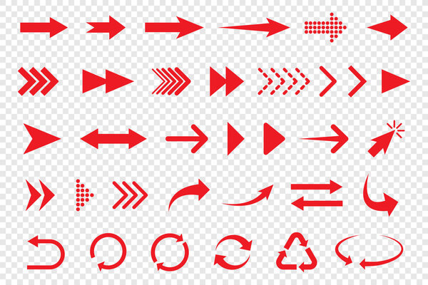 Изолированный набор векторных плоских иконок