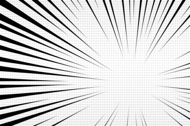 Çizgi roman hız çizgileri. Vektör arkaplanı