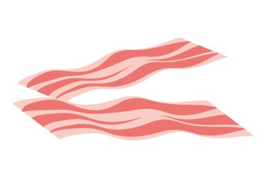 Pastırma dilimleri. Beyaz arkaplanda pastırma